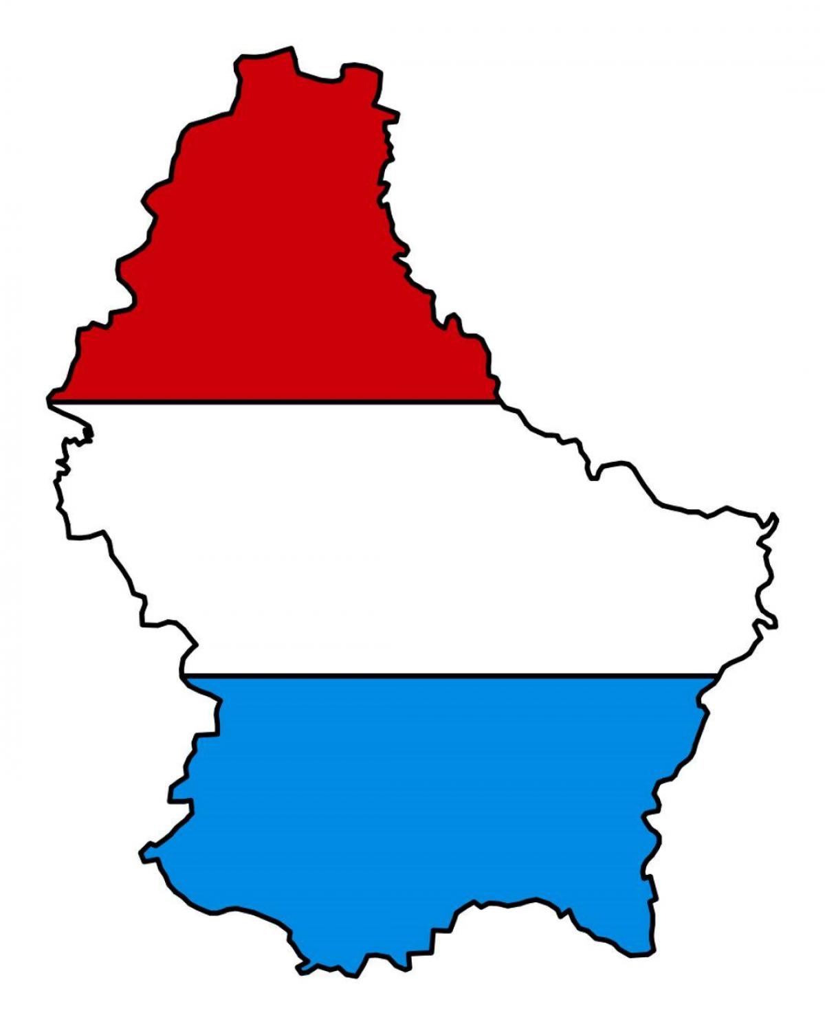 peta Luxembourg bendera 