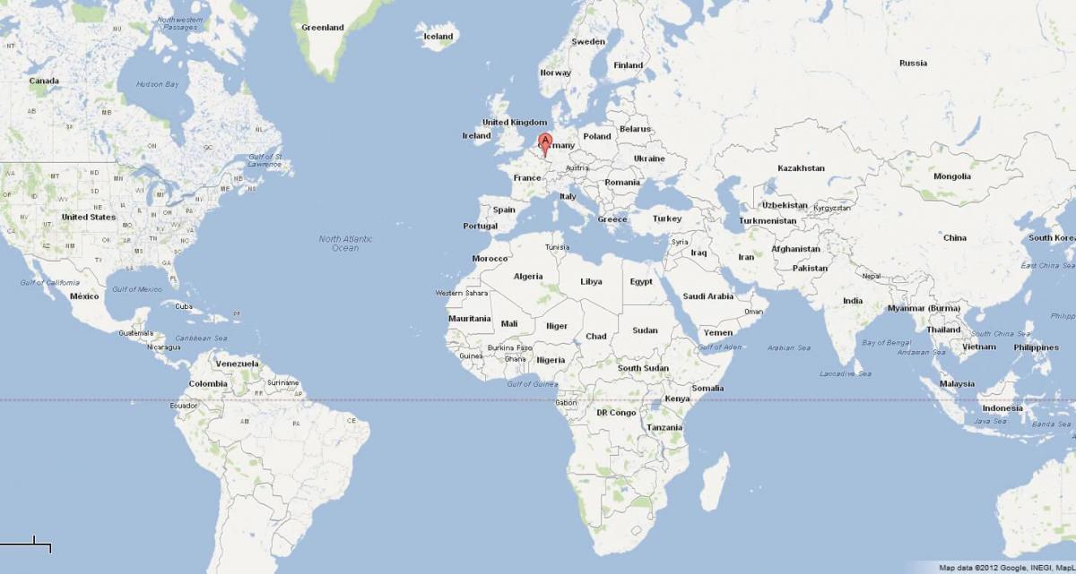 Luxembourg lokasi di peta dunia
