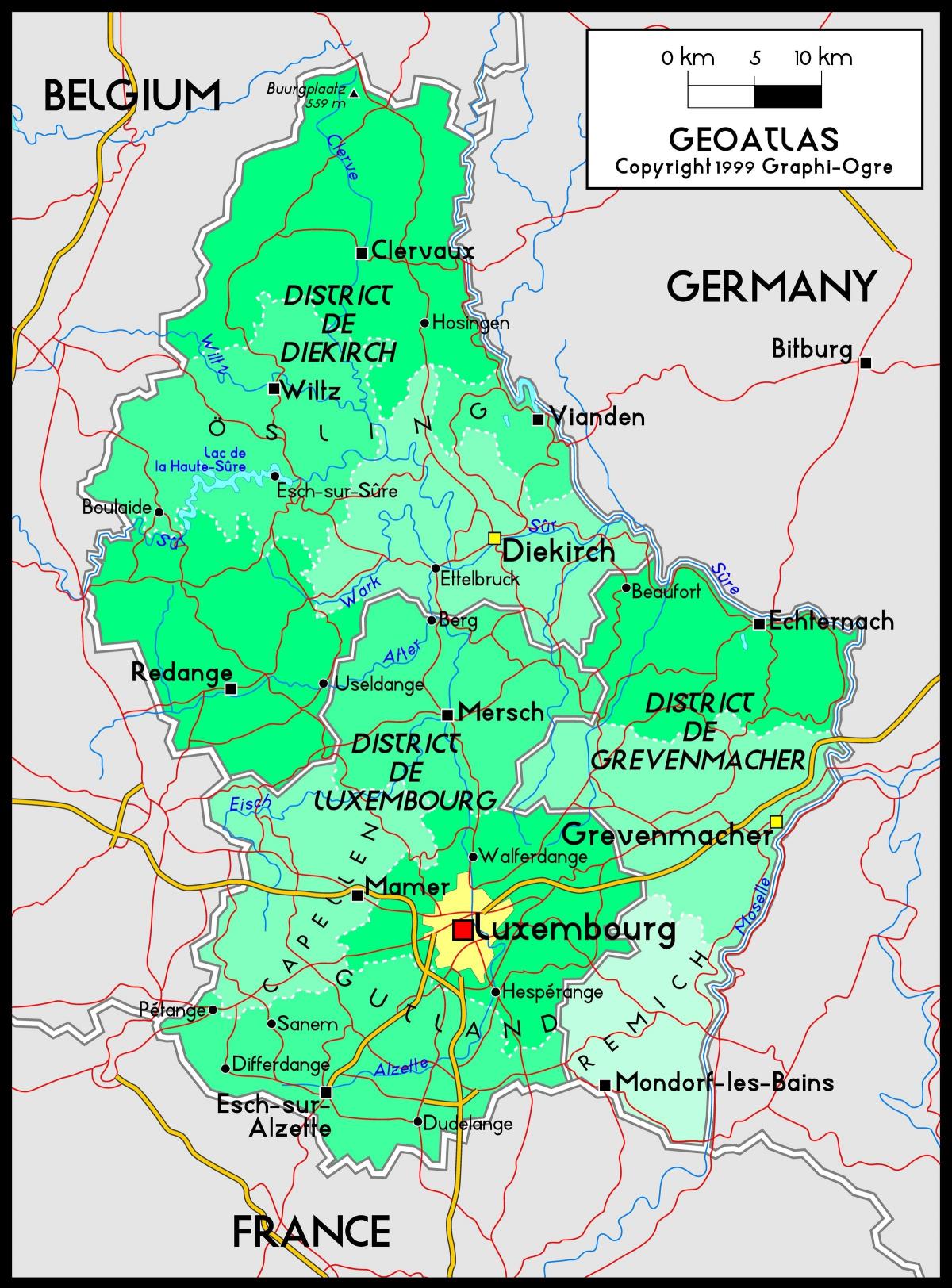 Luxembourg peta lokasi